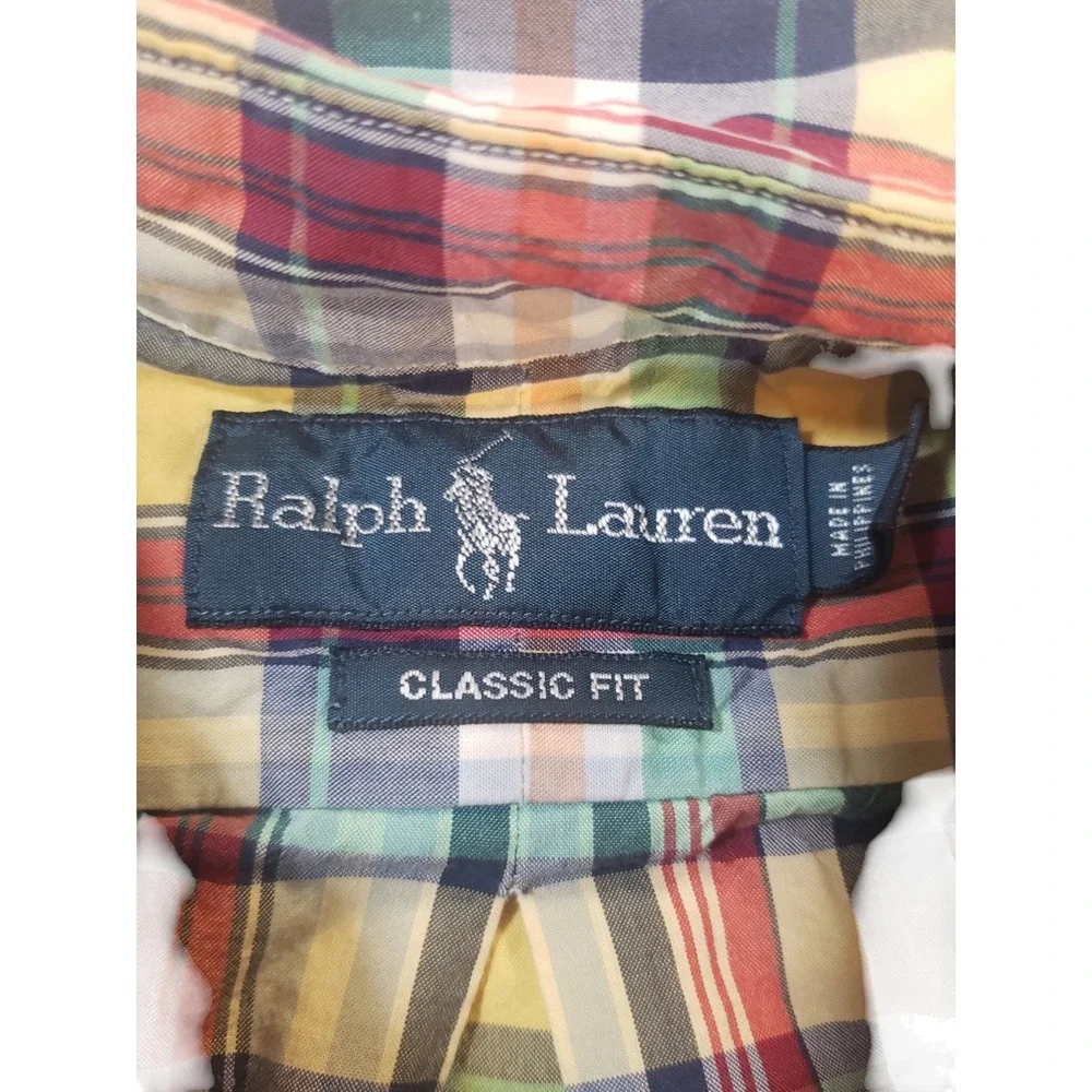 Ralph Lauren‎ Button Up Long Sleeve Shirt Mens Multicolor S Plaid Classic Fit
